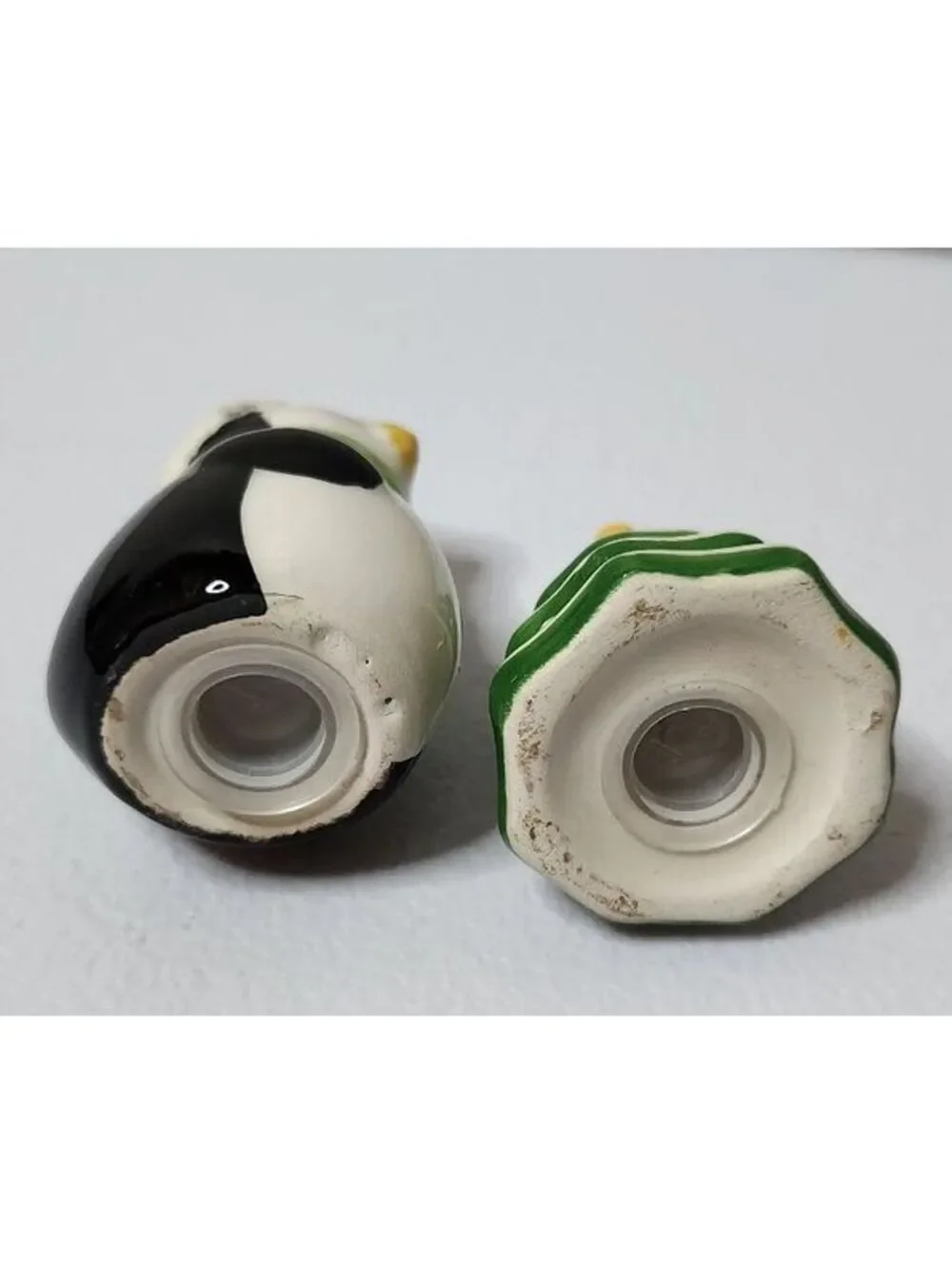Penguin and Christmas Tree Salt and Pepper Shakers